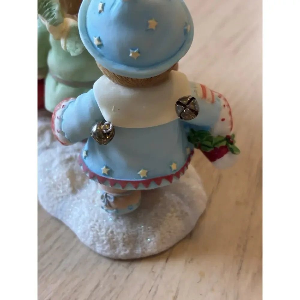 Cherished Teddies Adam Karen Katelyn Bringing A Sweet Season Candy Cane LOW REG